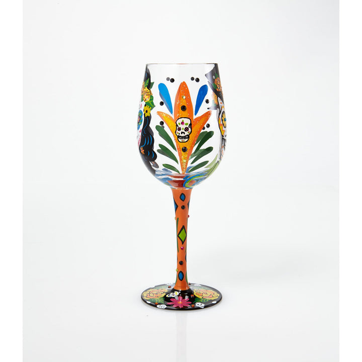 Sugar Skulls Wine Glass by Lolita