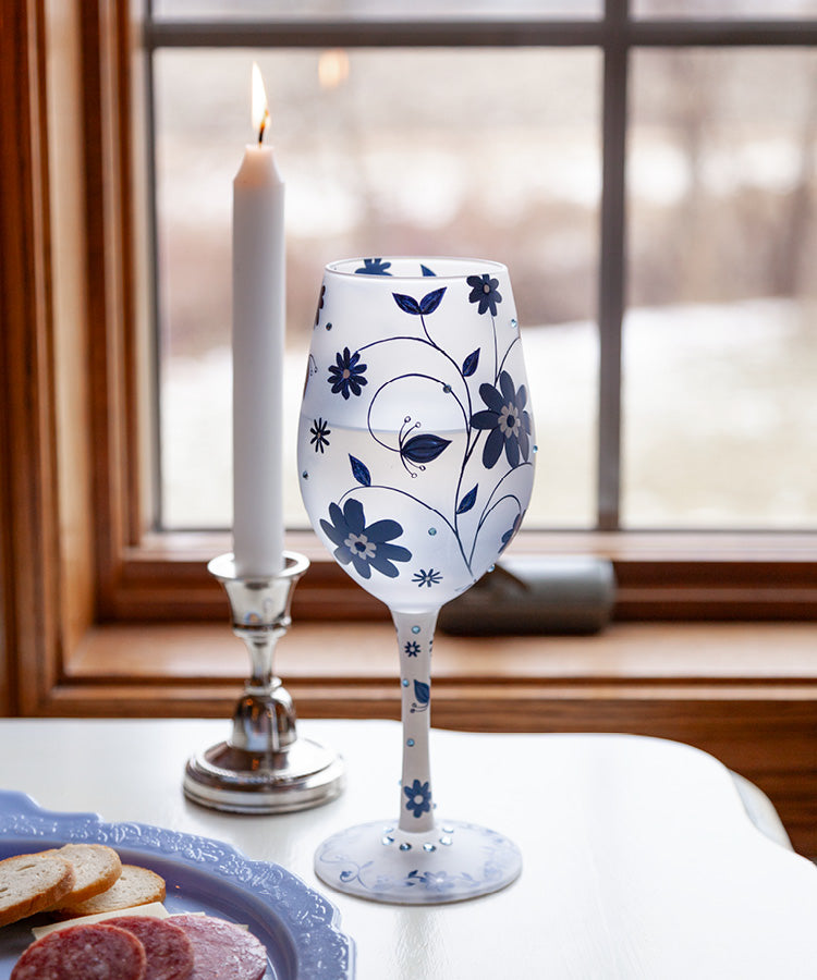 NEW Chinoiserie Charm Wine Glass by Lolita