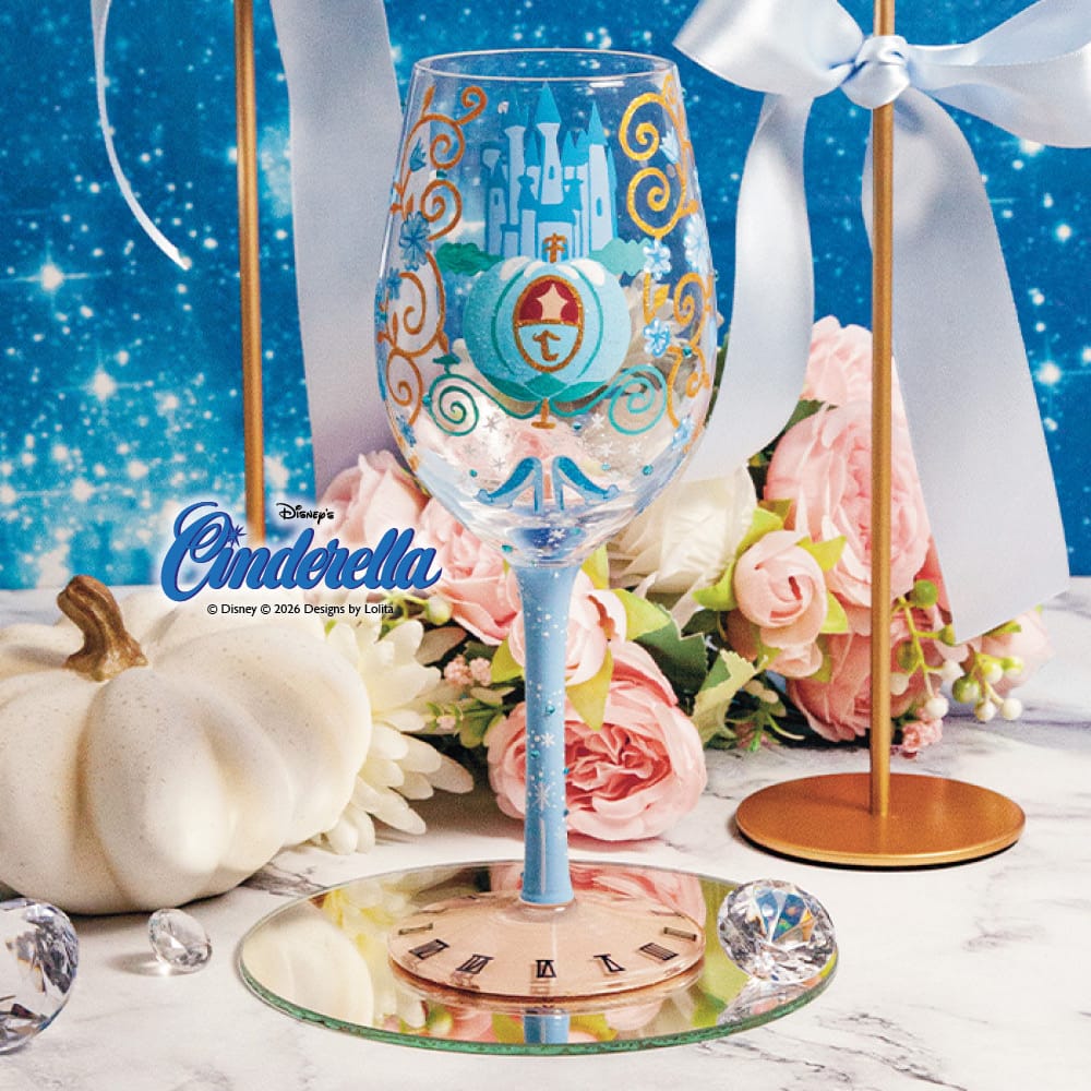 Disney Princess Cinderella Stemmed Glass by Lolita