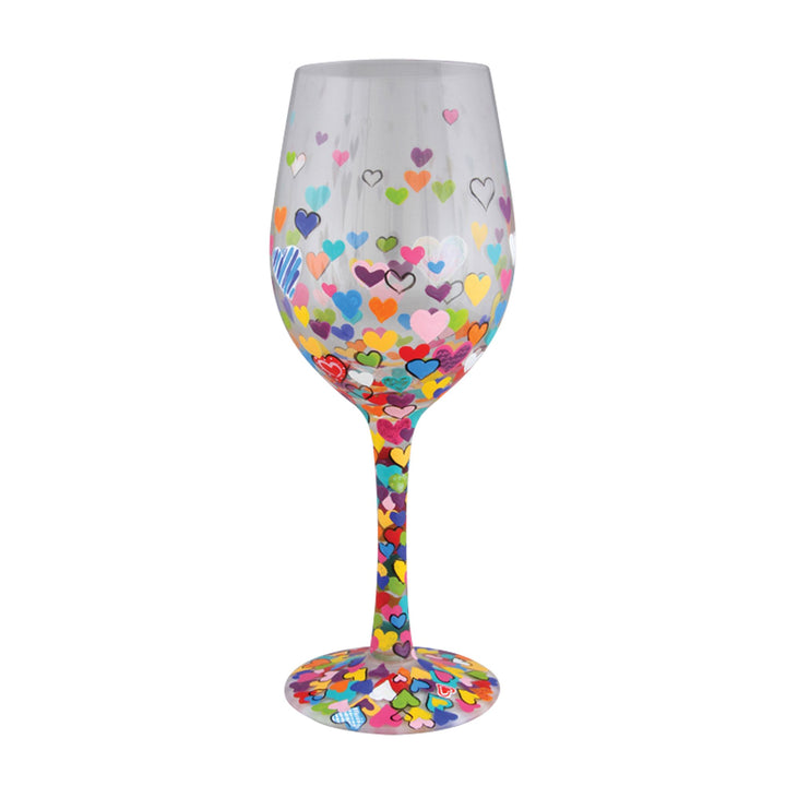 Hearts-A-Million Wine Glass by Lolita