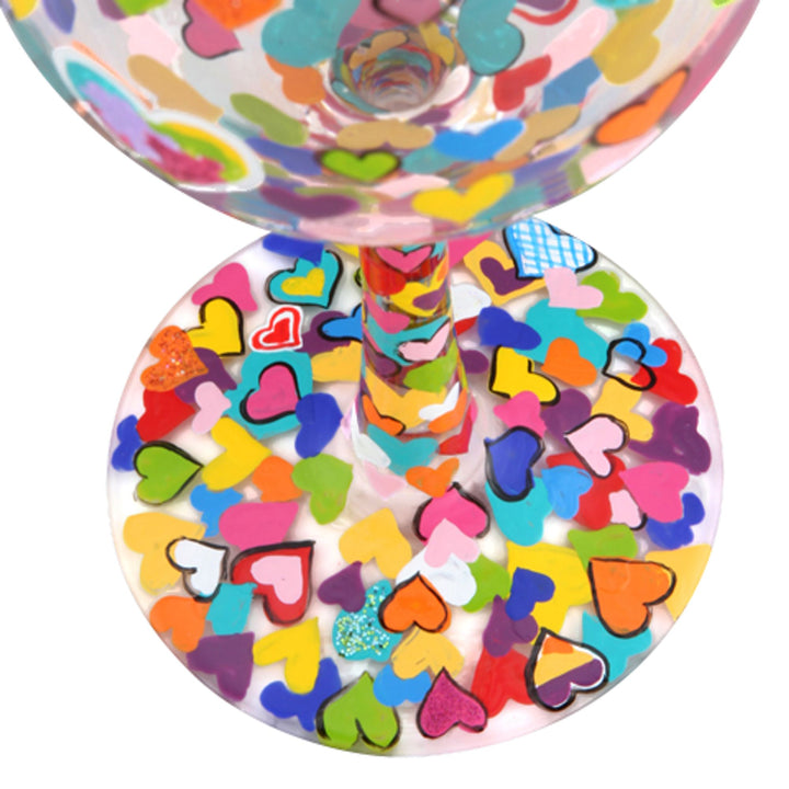 Hearts-A-Million Wine Glass by Lolita