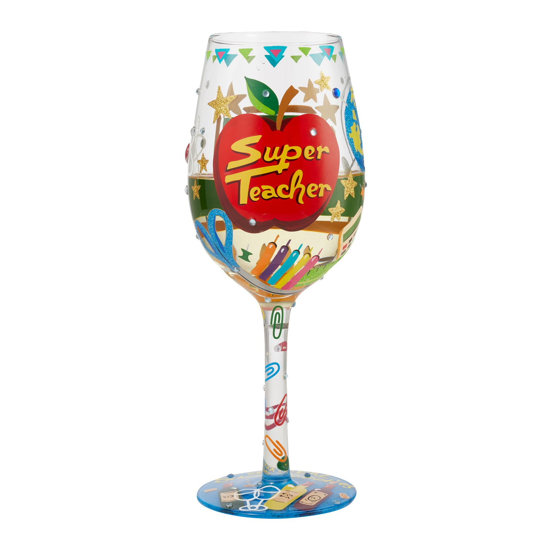Love Your Teacher Wine Glass