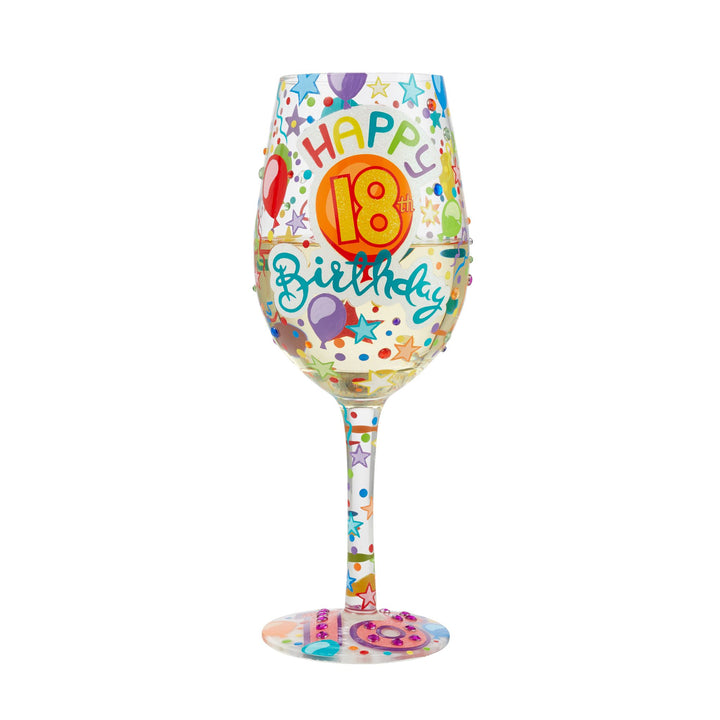 Happy 18th Birthday Wine Glass