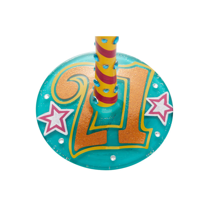 Happy 21st Birthday Wine Glass