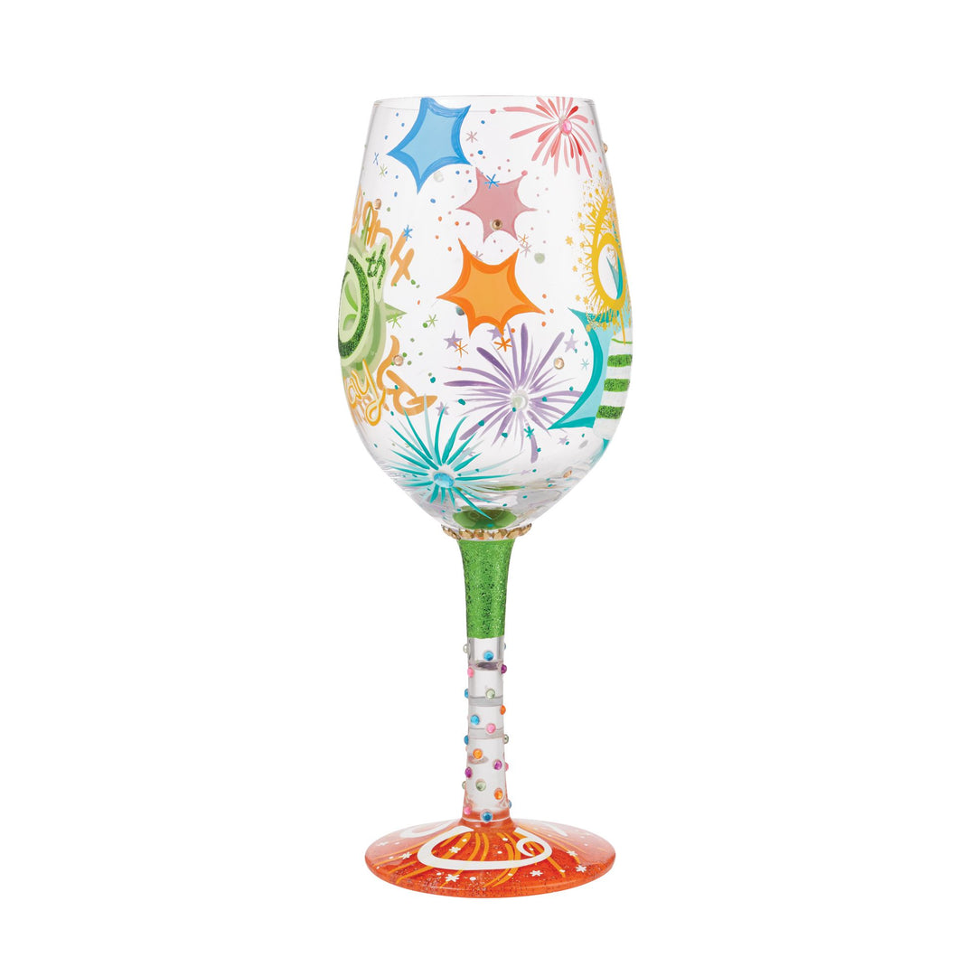 Happy 60th Birthday Wine Glass by Lolita