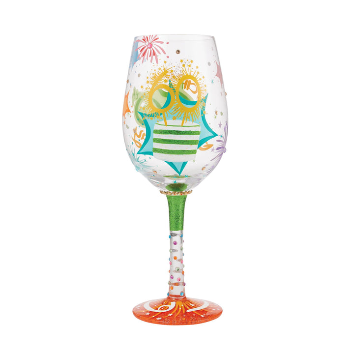 Happy 60th Birthday Wine Glass by Lolita