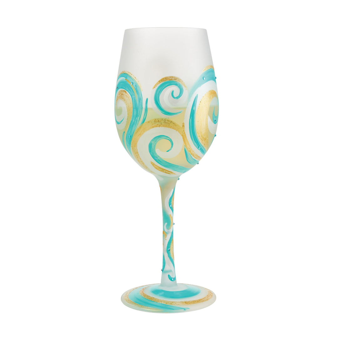 Ridin' the Waves Wine Glass by Lolita