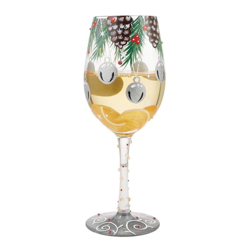 Jingle Bell Hop Wine Glass by Lolita