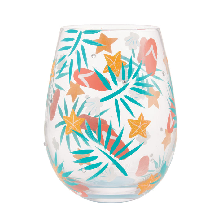 Beachful Bliss Stemless Wine Glass by Lolita
