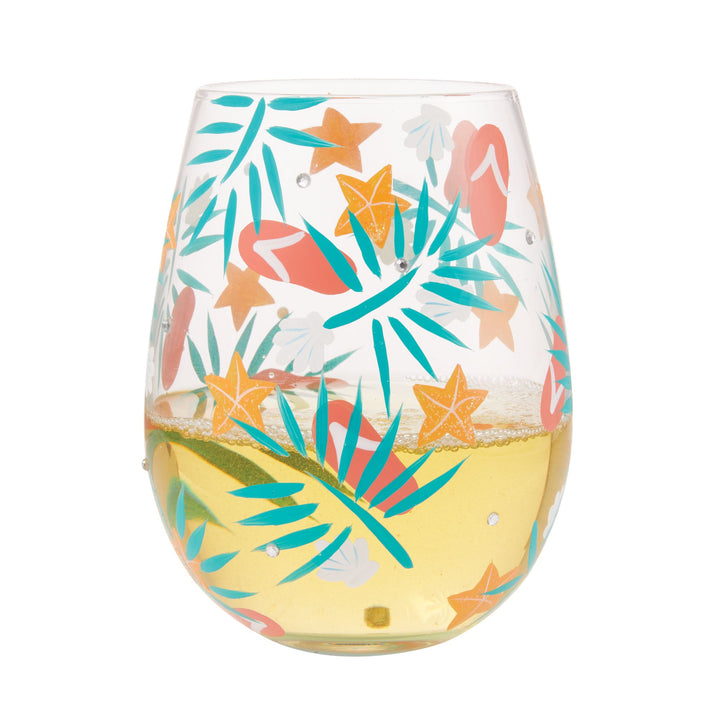 Beachful Bliss Stemless Wine Glass by Lolita