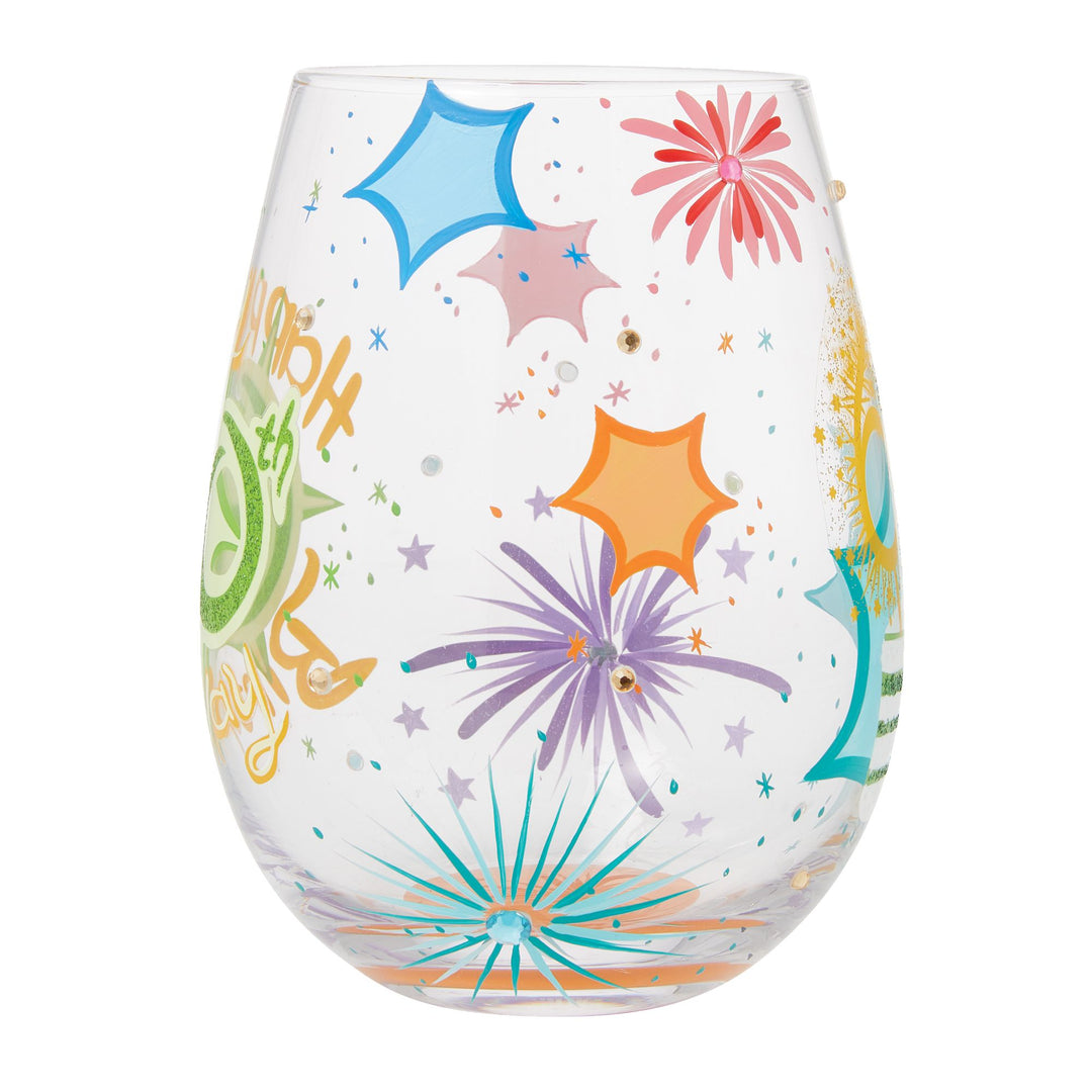 Happy 60th Birthday Stemless Wine Glass by Lolita