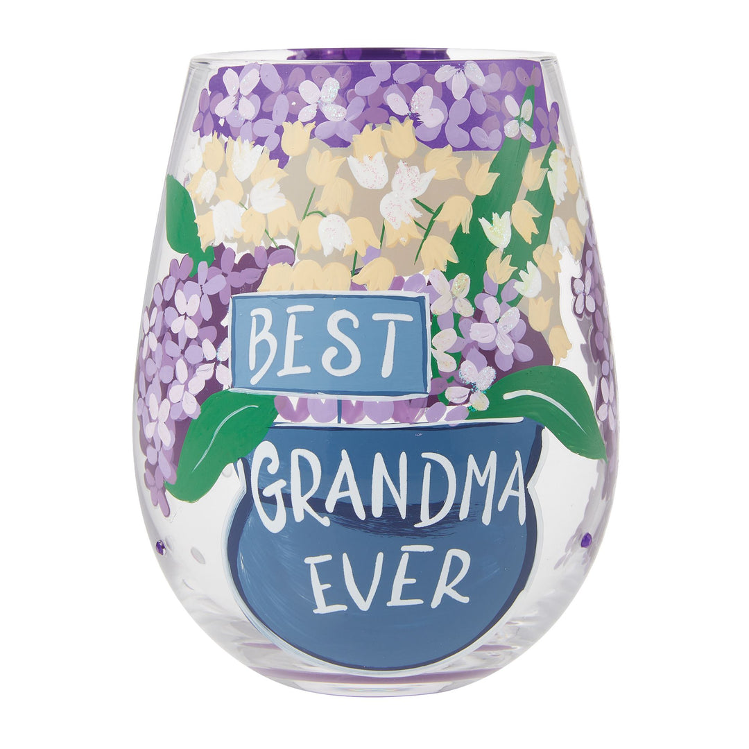 Best Grandma Ever Stemless Wine Glass by Lolita