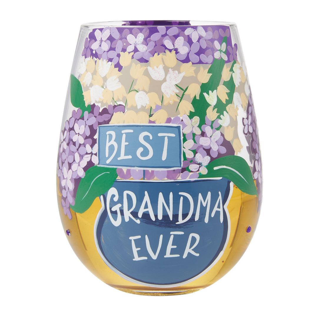 Best Grandma Ever Stemless Wine Glass by Lolita