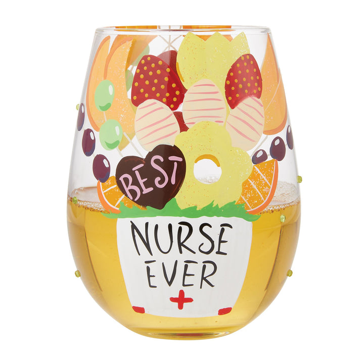 Best Nurse Ever Stemless Wine Glass by Lolita