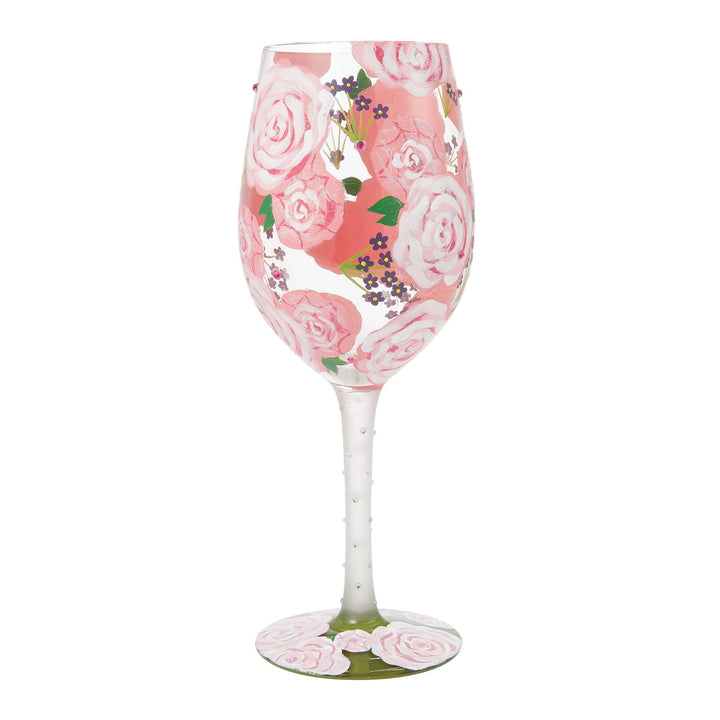 Pretty as a Peony Wine Glass by Lolita