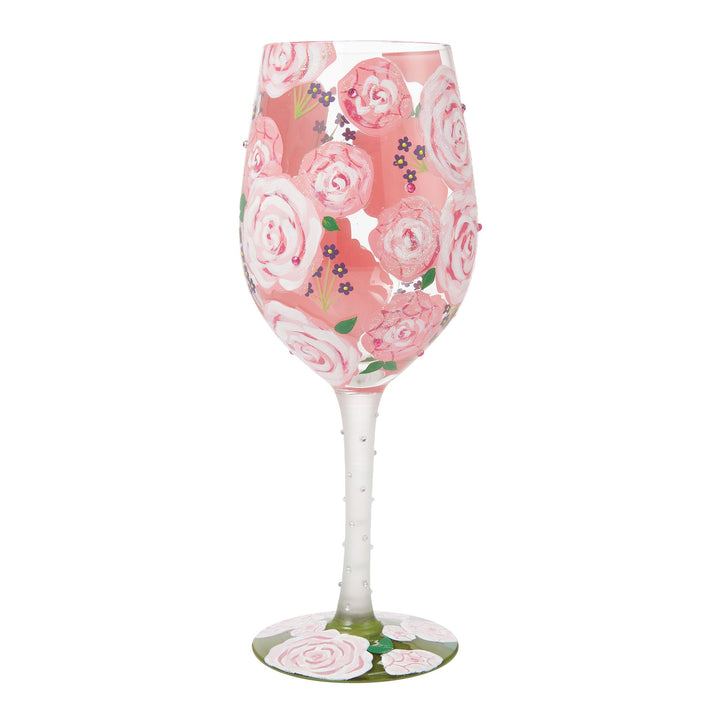 Pretty as a Peony Wine Glass by Lolita