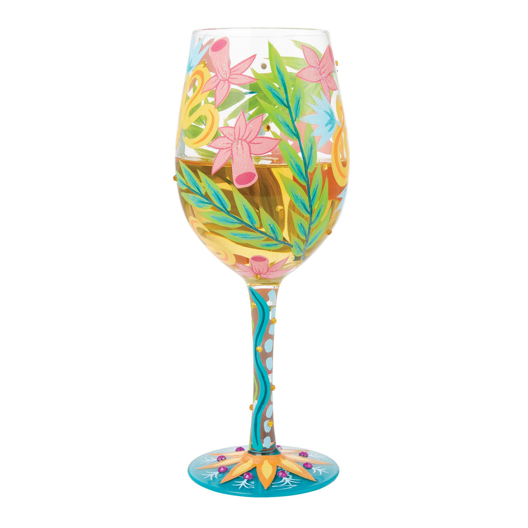 Fashion Florals Wine Glass  by Lolita