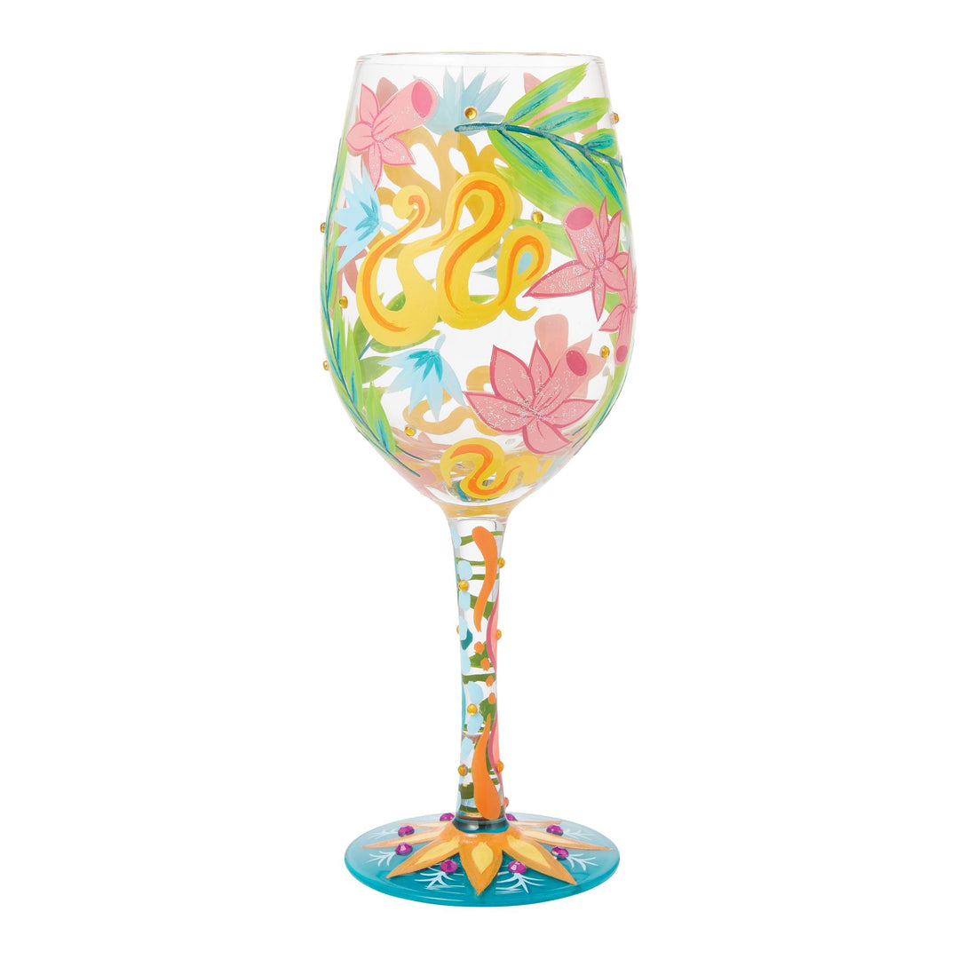 Fashion Florals Wine Glass  by Lolita
