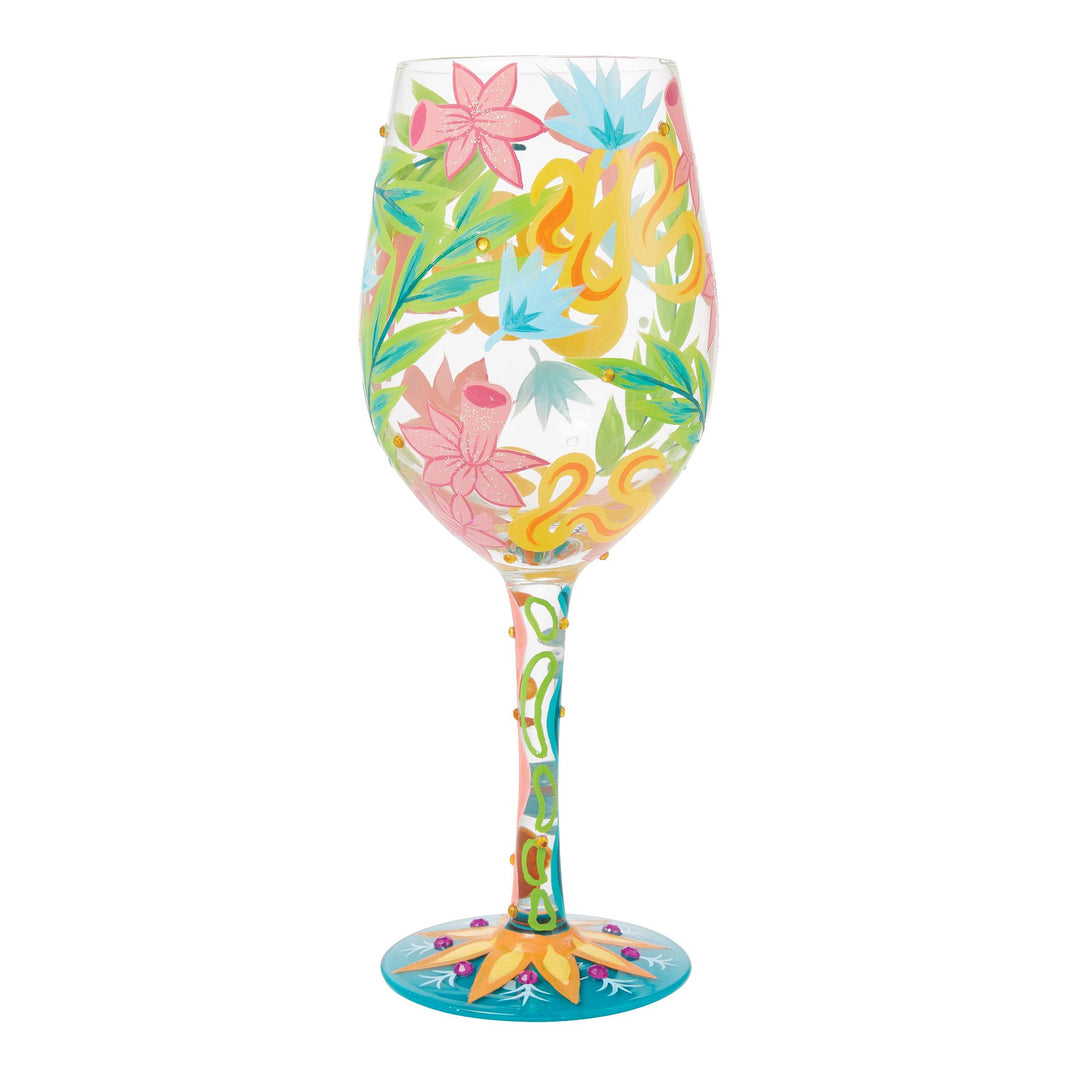 Fashion Florals Wine Glass  by Lolita