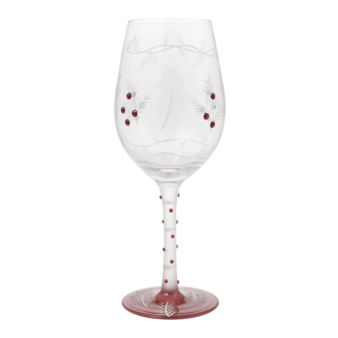 A Merry Berry Christmas Wine Glass by Lolita