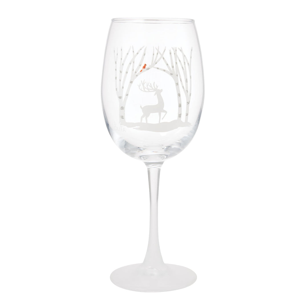 Winter Walk Wine Glass
