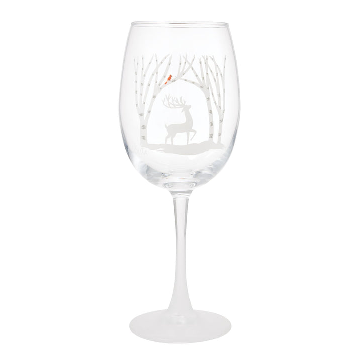 Winter Walk Wine Glass