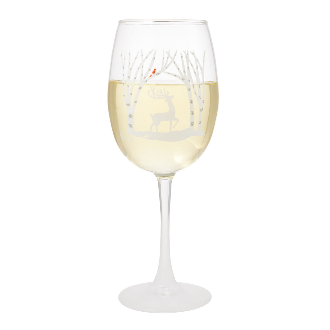 Winter Walk Wine Glass