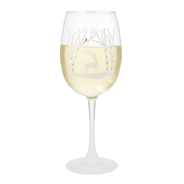 Winter Walk Wine Glass