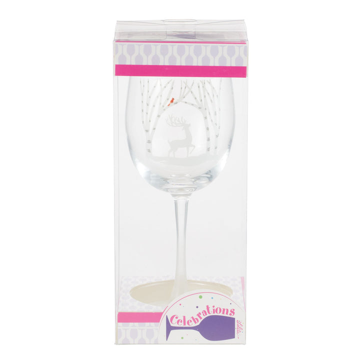 Winter Walk Wine Glass
