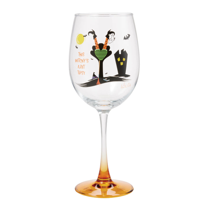 Tipsy Witch Wine Glass