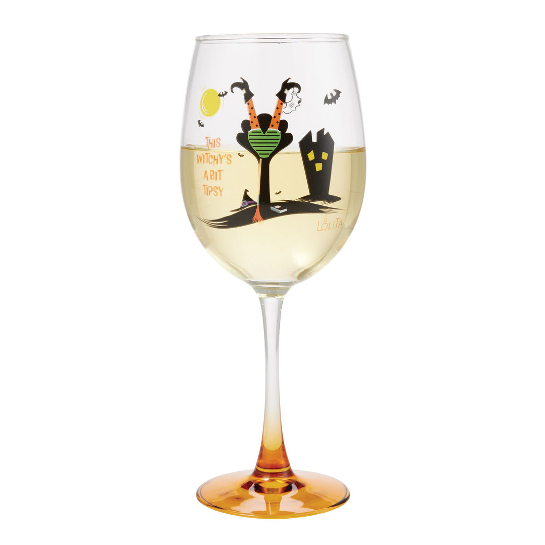 Tipsy Witch Wine Glass