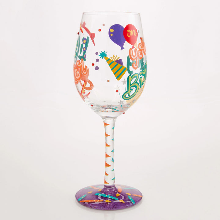 Life is Better on your Birthday Wine Glass