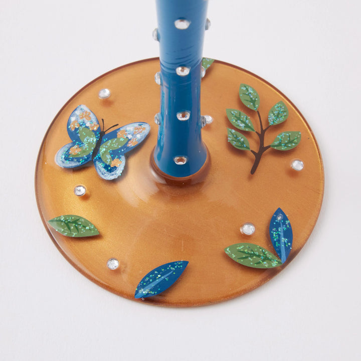 Garden Butterfly Wine Glass