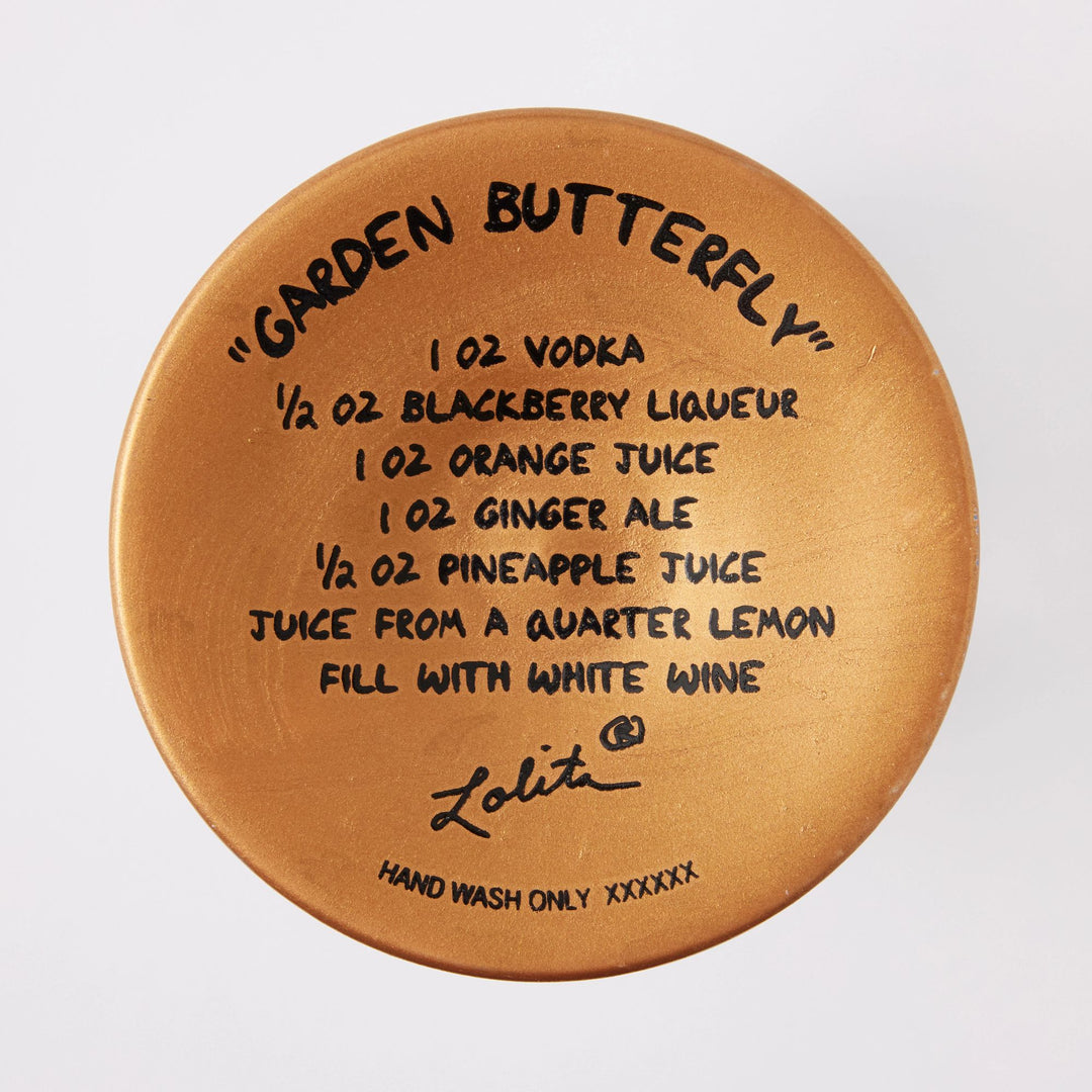 Garden Butterfly Wine Glass