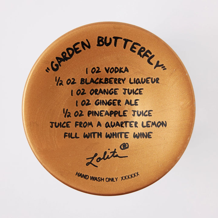 Garden Butterfly Wine Glass