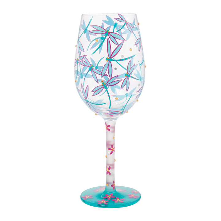 Dance of the Dragonflies Wine Glass