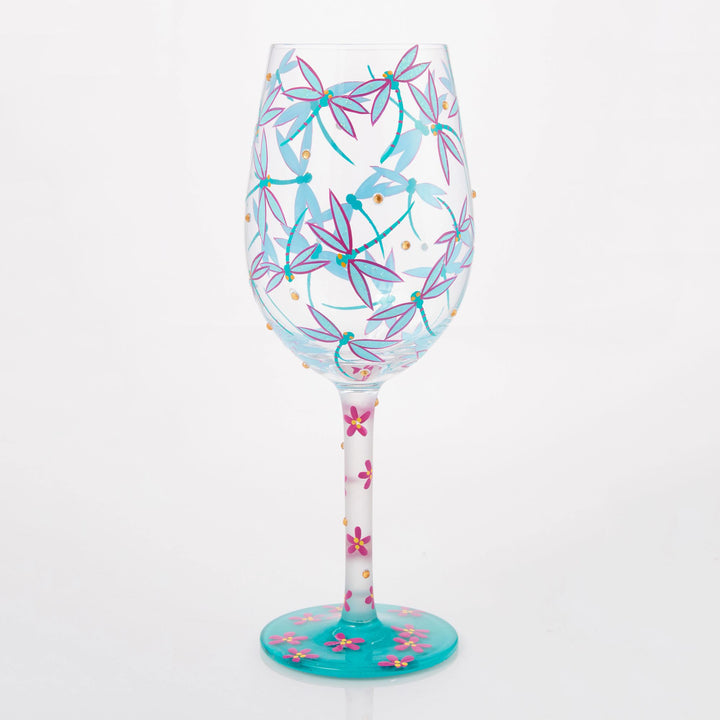 Dance of the Dragonflies Wine Glass