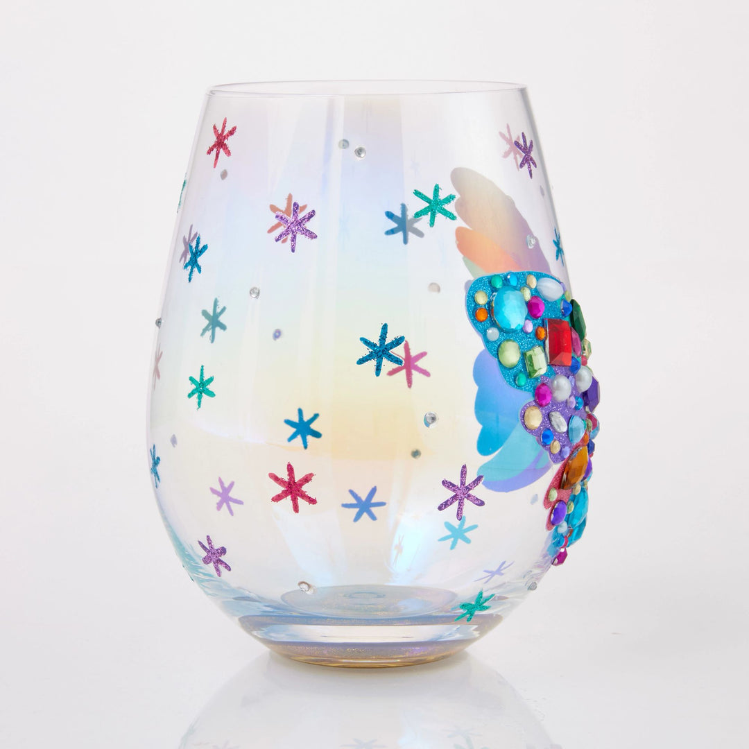Bejewelled Butterfly Stemless Glass