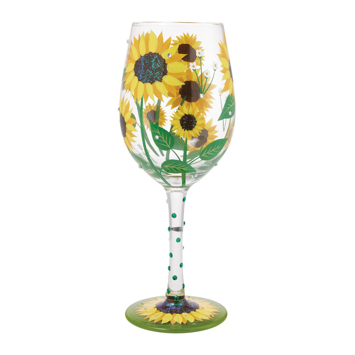 Sunflower Wine Glass