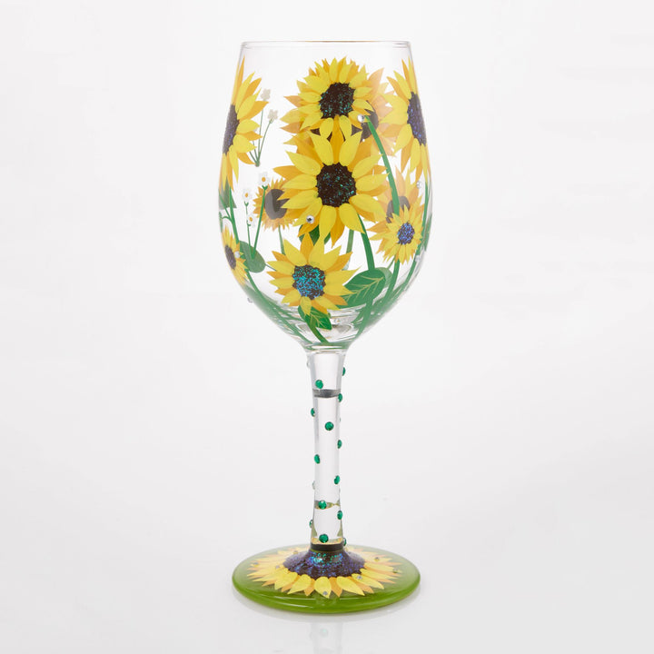 Sunflower Wine Glass