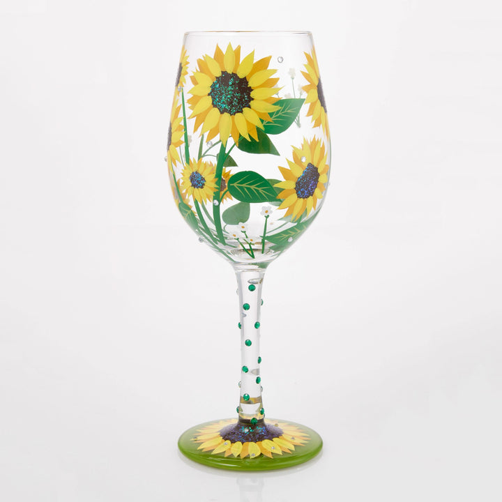 Sunflower Wine Glass