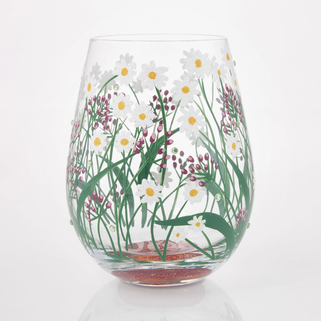 Delicate Florals Wine Glass