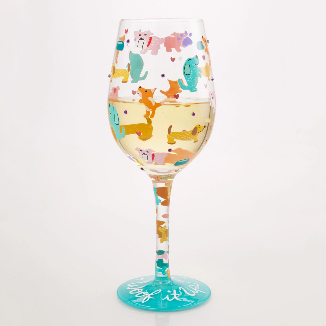 Woof it Up Wine Glass
