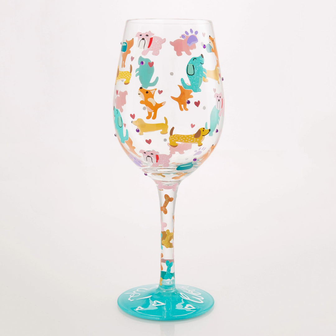 Woof it Up Wine Glass
