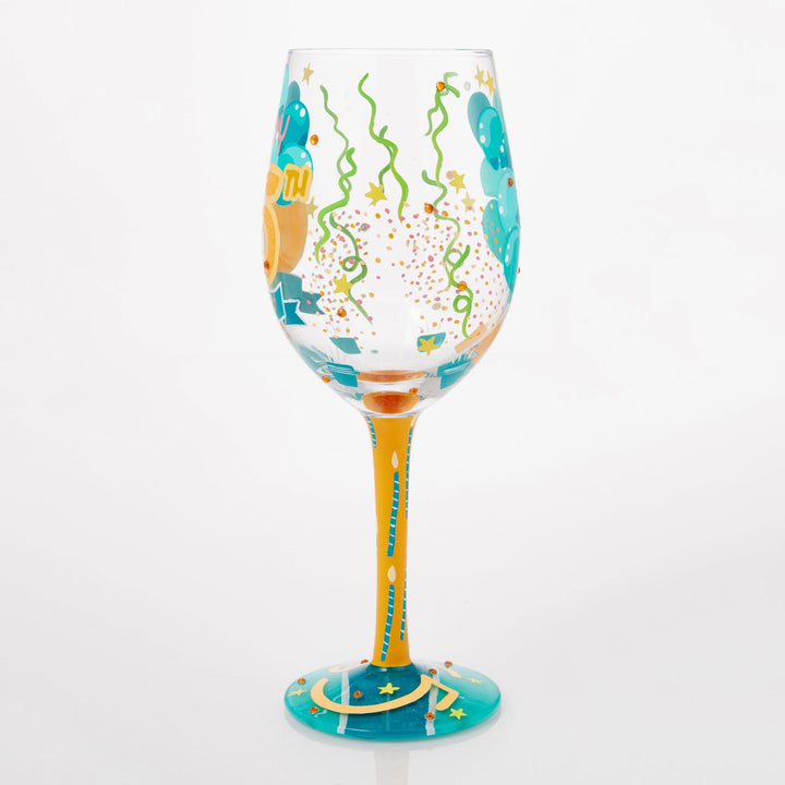 Happy 65th Birthday Wine Glass