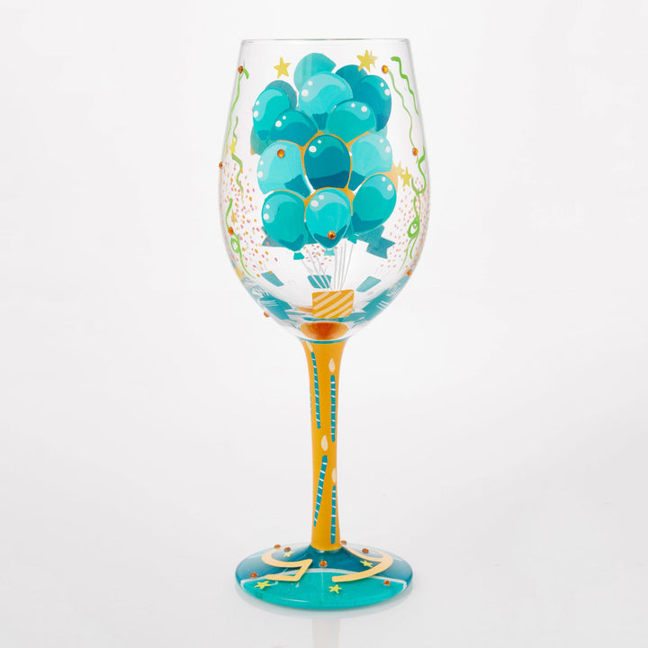 Happy 65th Birthday Wine Glass