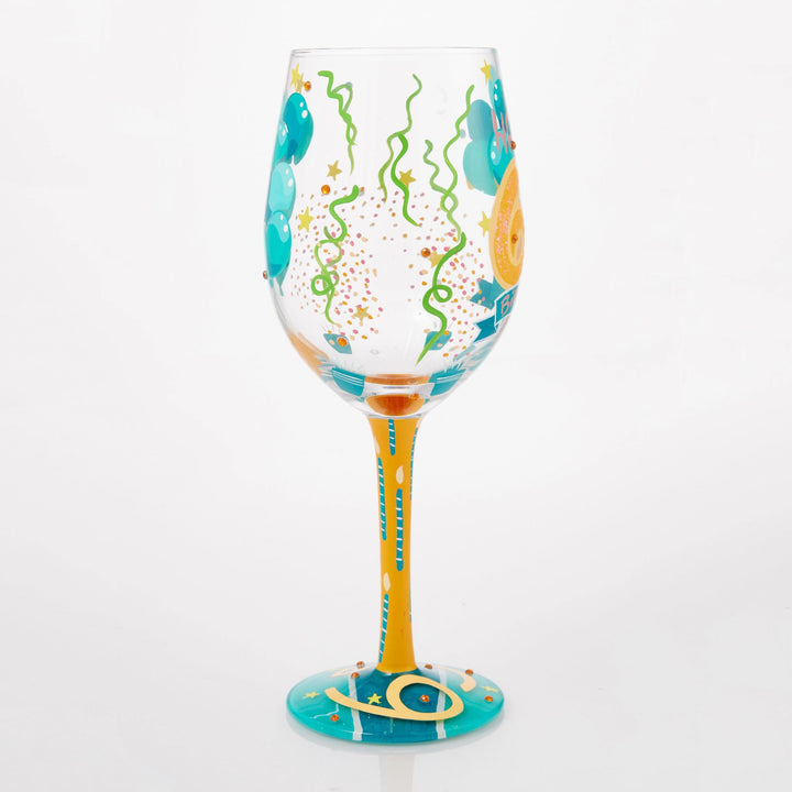 Happy 65th Birthday Wine Glass