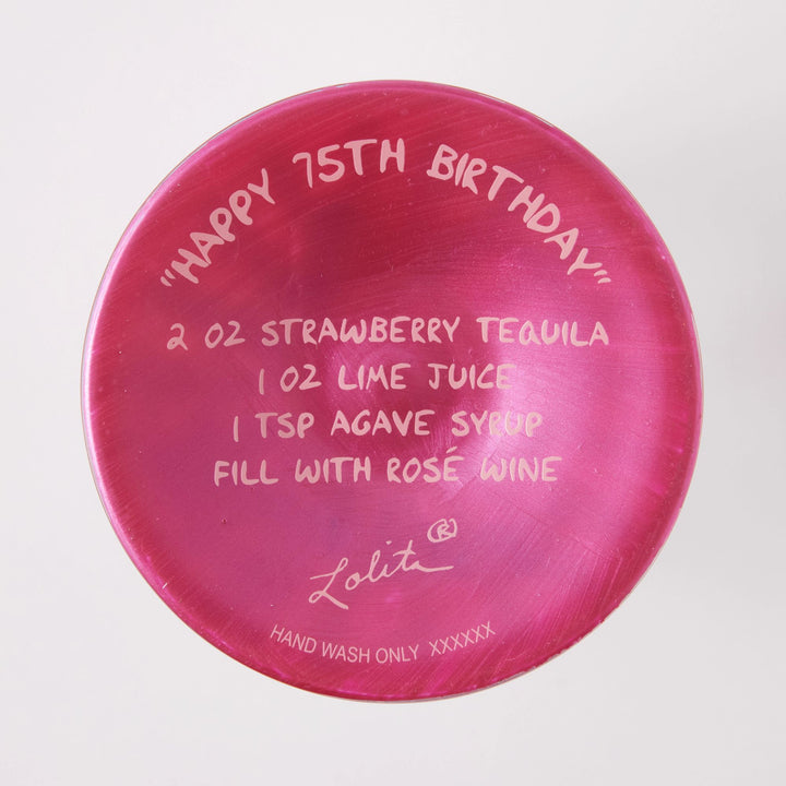 Happy 75th Birthday Wine Glass
