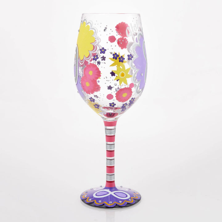 Happy 80th Birthday Wine Glass