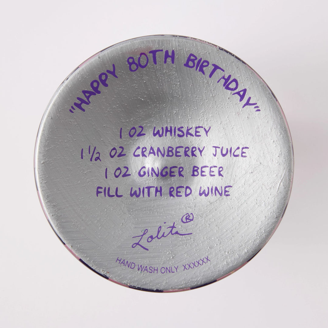 Happy 80th Birthday Wine Glass